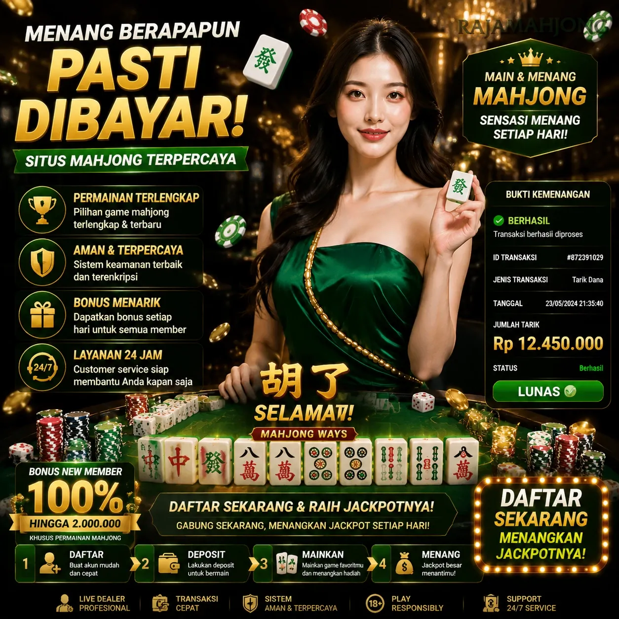 Ikon aplikasi rajamahjong resmi